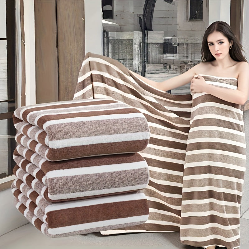 3pcs Extra Large Stars and Stripes Bath Towels, Super Absorbent Coral Fleece, Quick-Dry, Durable, Soft & Trendy for Home, Beach Outdoor Use - Ideal Holiday Gift, Good Quality Bath Towels, Soft Bath Towels, Lightweight Bath Towels, High Quality Bath Towel