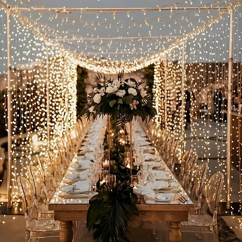 5.99meter Warm White LED Fairy Lights - USB-Powered Twinkling String Lights for Christmas, Weddings, and Outdoor Decor, Perfect for Commercial Streets and Flower Beds, Lights for Decoration