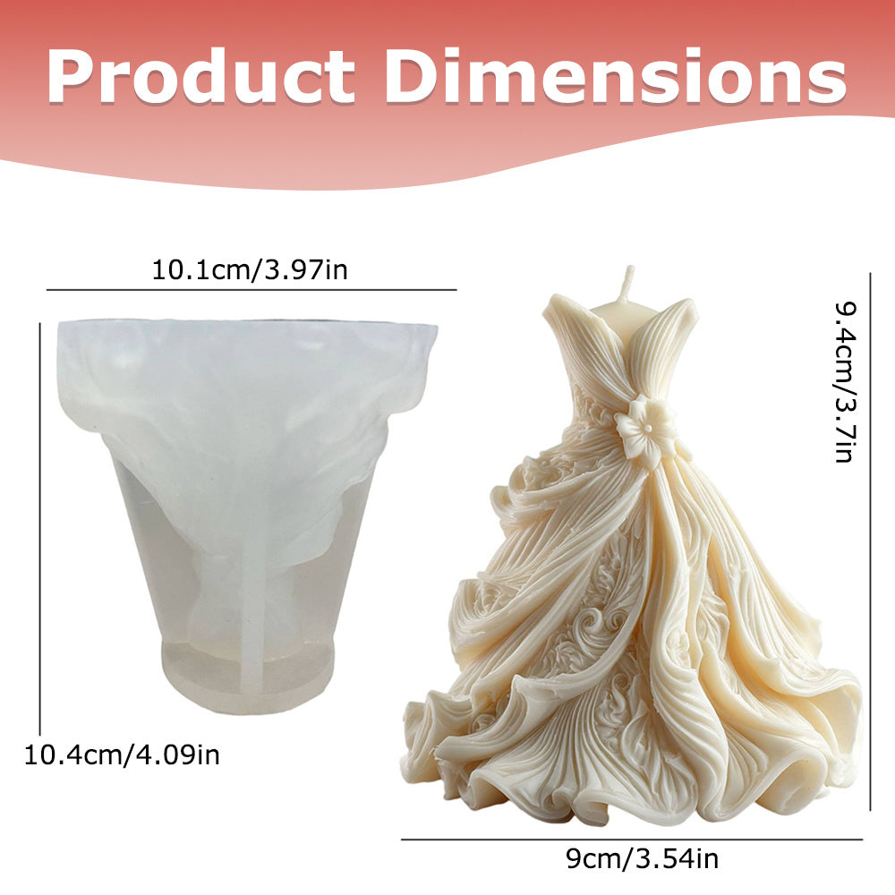 Flexible Silicone Mold for Bridal Candles, 3D Columnar Wedding Candle Mold, Ideal for DIY Table Arrangements, Wedding Favors, Soap Art, and Resin Crafts - Wedding Decor, Home Accents, Valentine's Day, Christmas Gifts, Decorative Accents, Elegant
