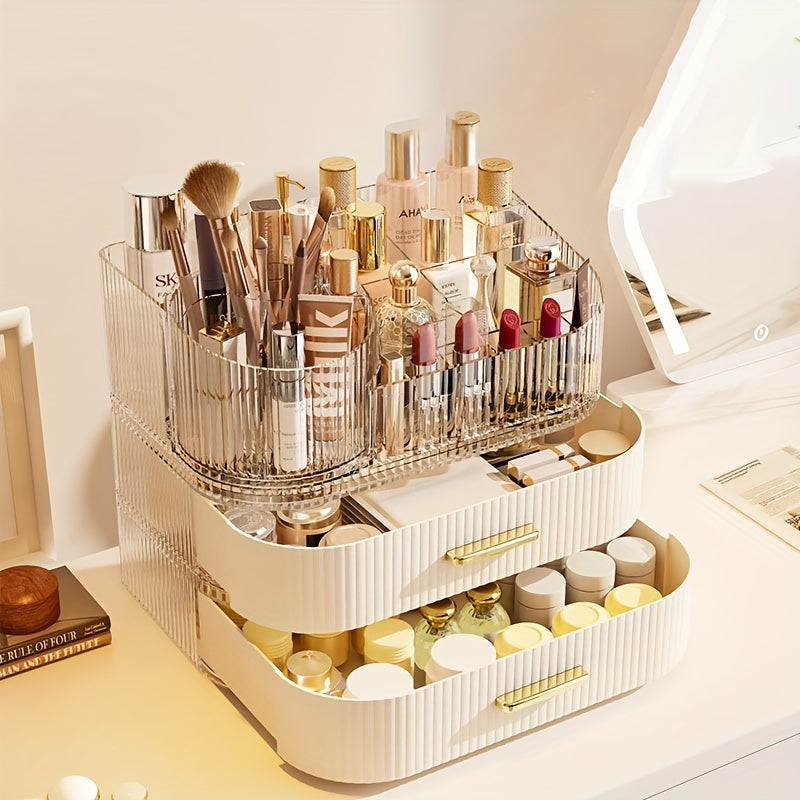 1pc Premium Cosmetics New Year Valentine'S Day Gift Brush Storage Box Vanity Skincare Organizer Acrylic Light Luxury Storage Box for Back-To-School Season