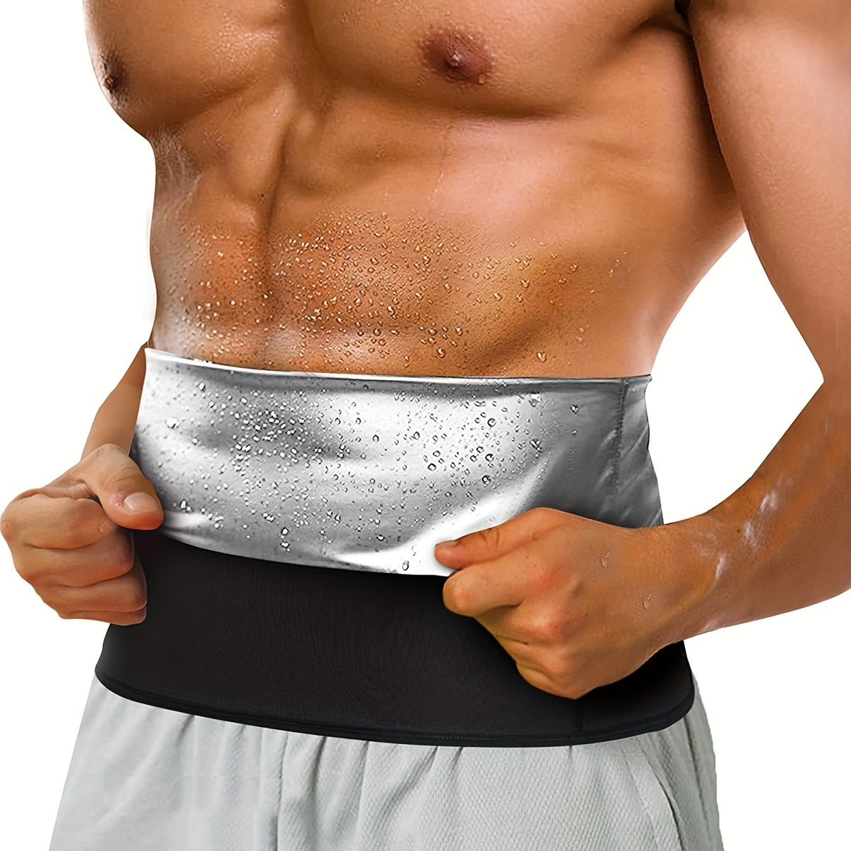 Sports Waist Trainer for Men with Non-Neoprene Sauna Belt