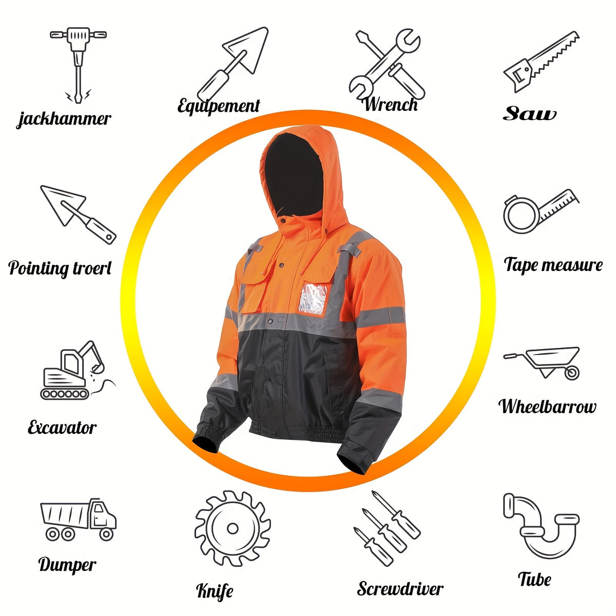 High-Visibility Reflective Safety Jackets - ANSI/ISEA Certified for Unisex Use - All-Weather Protection, Ensuring Your Safety Day and Night - Perfect for Men and Women!