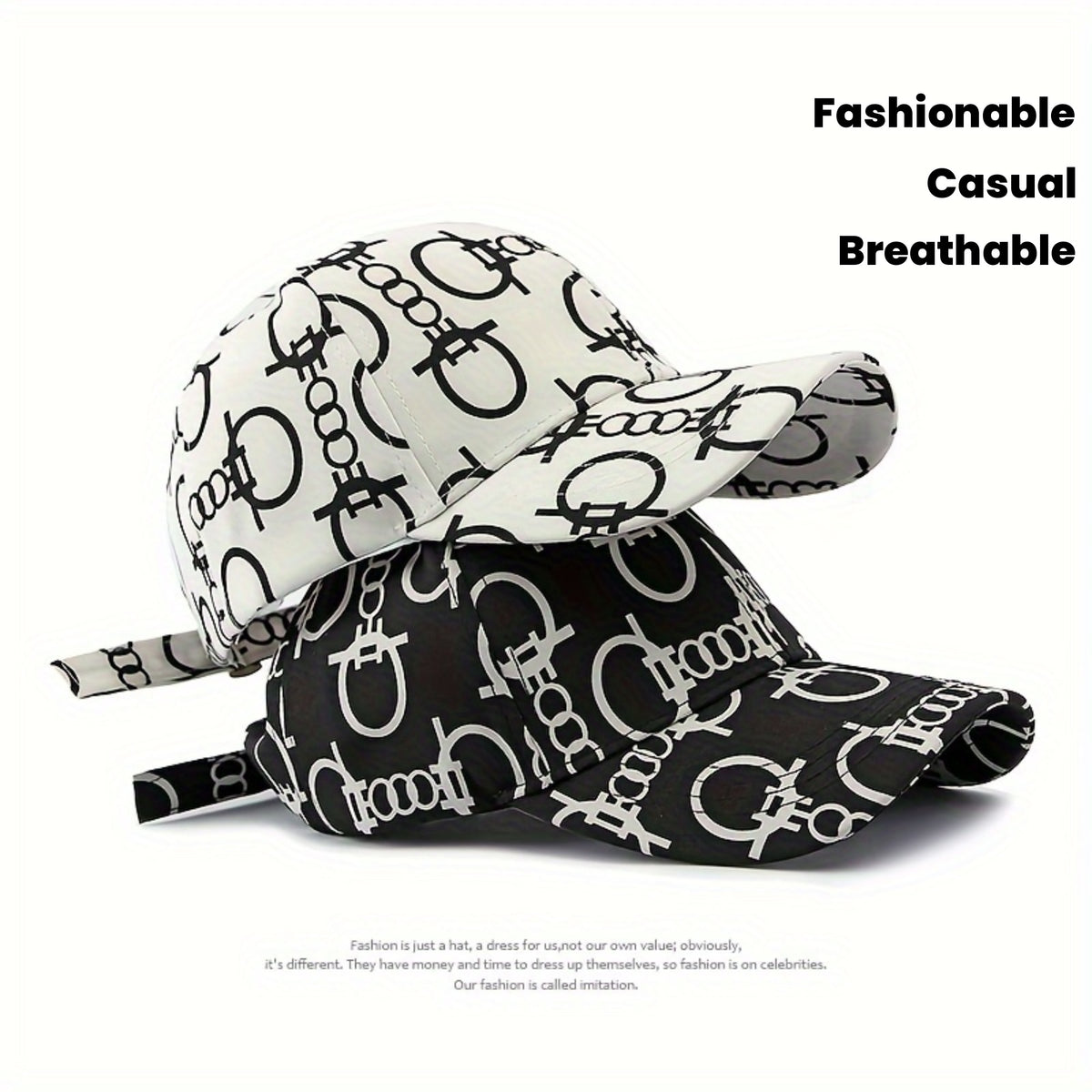 Men'S & Women'S Breathable Baseball Cap - Adjustable, Stylish Black with White Skull & Crossbones Print, Perfect for Spring & Summer, Casual Headwear | Skull Print Cap | Breathable Fabric