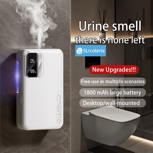SLrcoterie Deodorizing & Fragrance Booster 2-in-1 | Smart Aroma Diffuser with 7-Level Timer Spray + USB Fast Charging, 1800mAh Long-Lasting Battery, Ideal for Bedroom Moisture, Bathroom Odors, and Office Stale Air. No Essential Oils Needed,