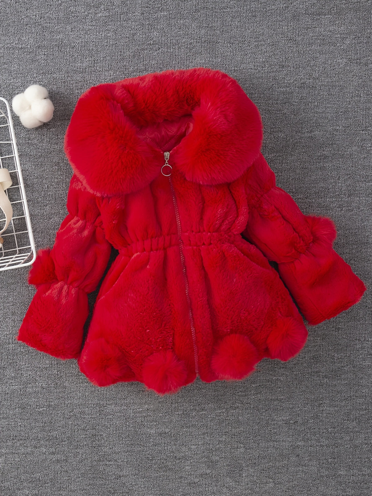 Girls' Autumn/Winter Fashion Thickened Flannel Warm Coat with Turn-Down Collar, Stylish and Comfortable Casual Outerwear for Girls