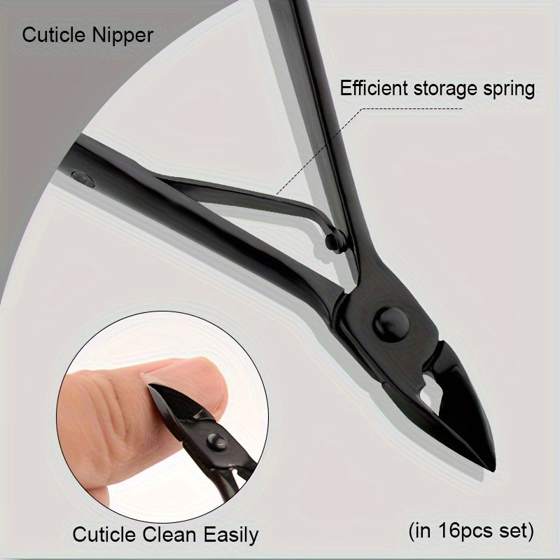 7/11/18 pcs Professional Manicure and Pedicure Kit - Includes Stainless Steel Cuticle Nipper, Nail Clippers, Scissors, and Nail Polish Tools - Perfect for Home Grooming and Salon Use