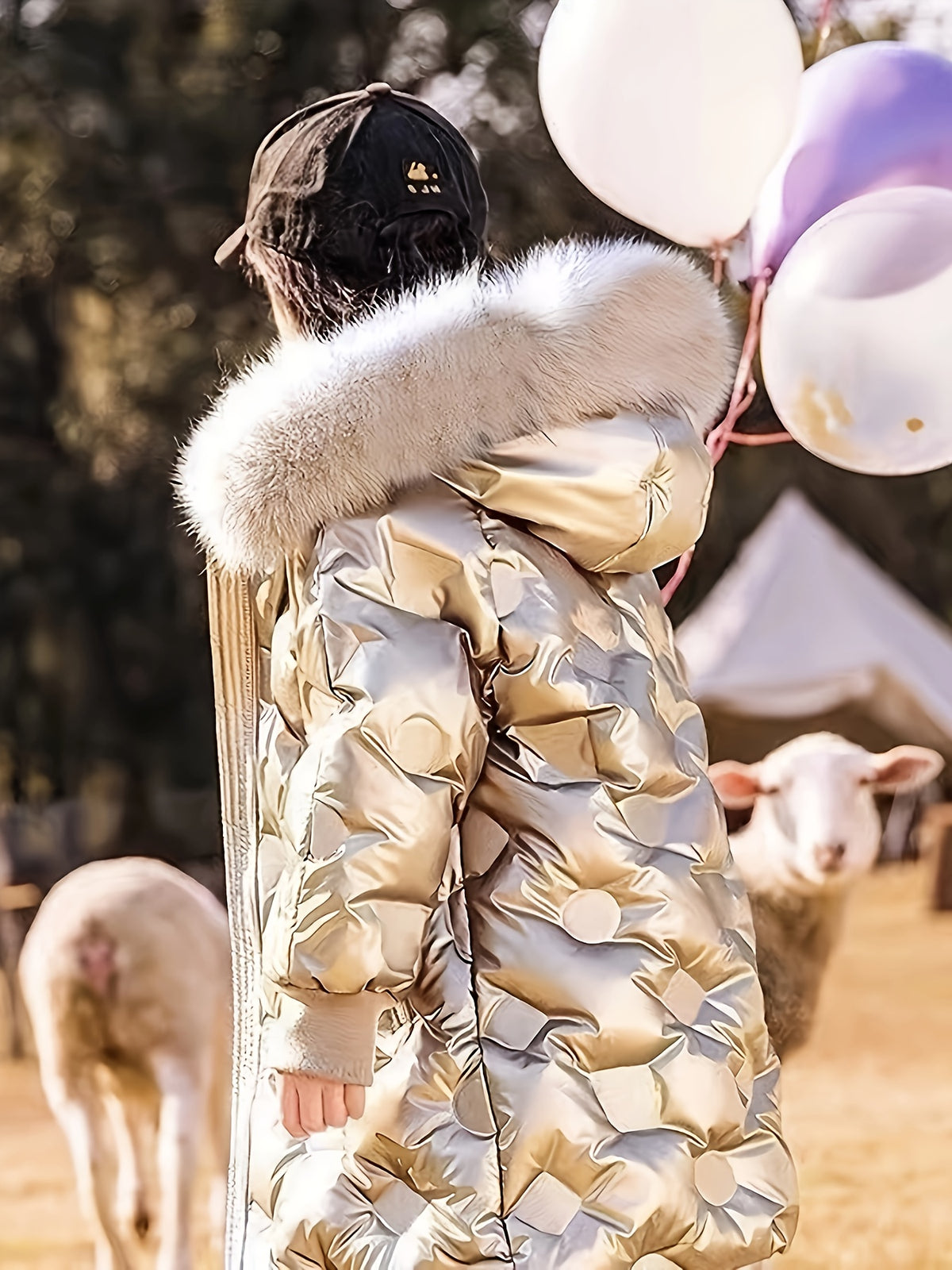 Girls' Winter Coat - Elegant Hooded Parka with Ribbed Cuffs, Thickened Fleece-Lined Mid-Length Jacket for Cold Weather, Warm & Stylish Outerwear for Students and Youngsters, Winter Coat for Girls, Student Winter Wear, Hooded Parka, Durable Winter Wear, G