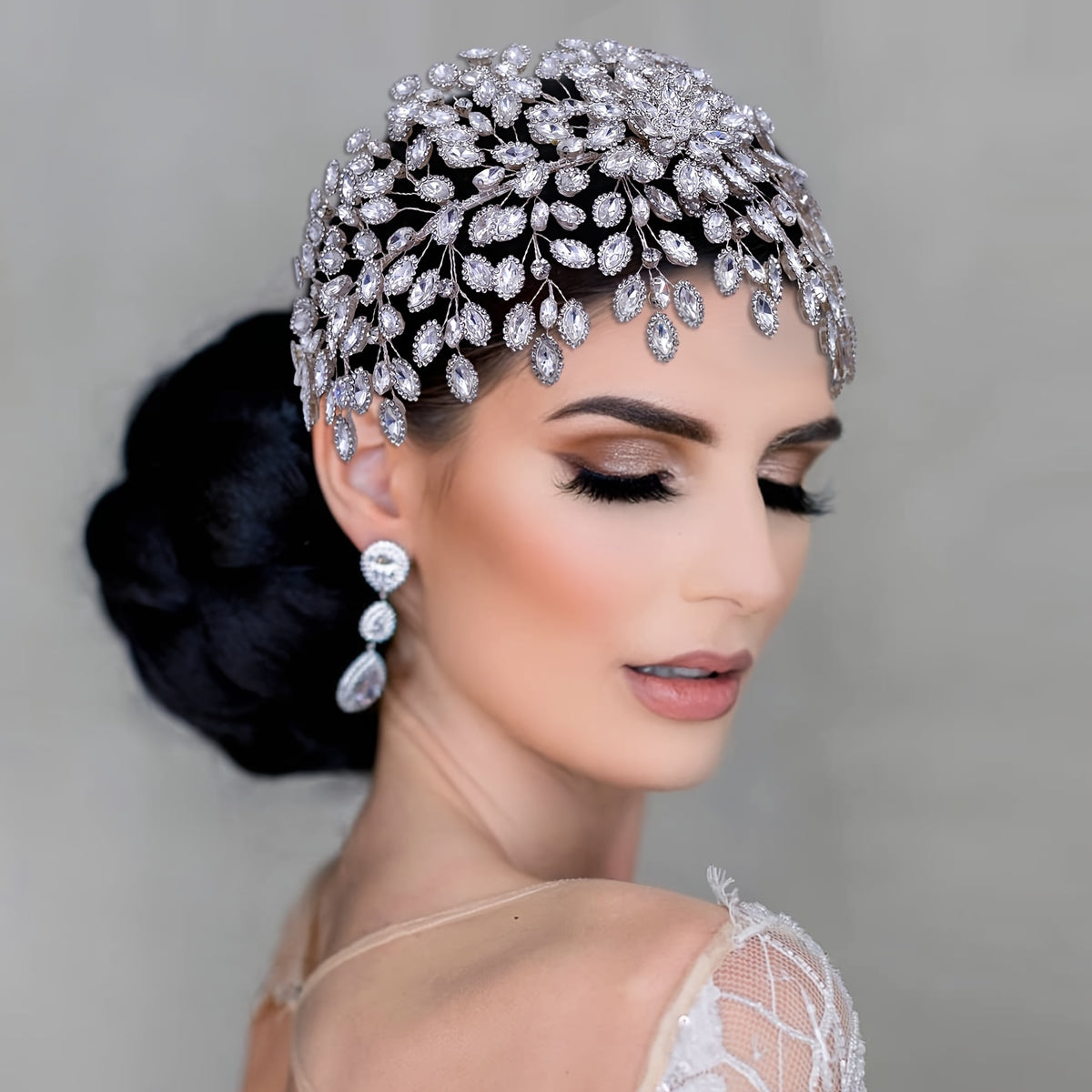 Crystal Rhinestone Head Piece Wedding Dress Up Bridal Accessories Head Jewelry