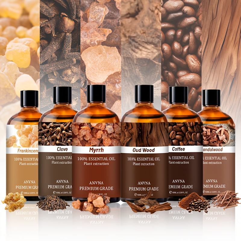 ANVNA Premium Essential Oil for Various Uses Such As Massage, Car, Hair Care, Skin Care, DIY, And Suitable for Multiple Environments Like Bathrooms, Offices, And Hotels, Available in.