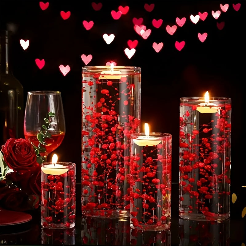 8-Pack Plastic Bead Chain for Floating Candle Vase Fillers, Ideal for DIY Wedding Centerpieces & Elegant Table Decorations, Versatile for Valentine'S Day, Parties & Home Decor