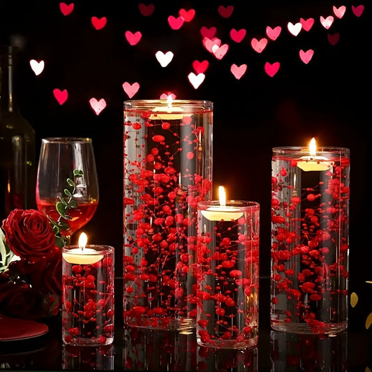 8-Pack Plastic Bead Chain for Floating Candle Vase Fillers, Ideal for DIY Wedding Centerpieces & Elegant Table Decorations, Versatile for Valentine'S Day, Parties & Home Decor