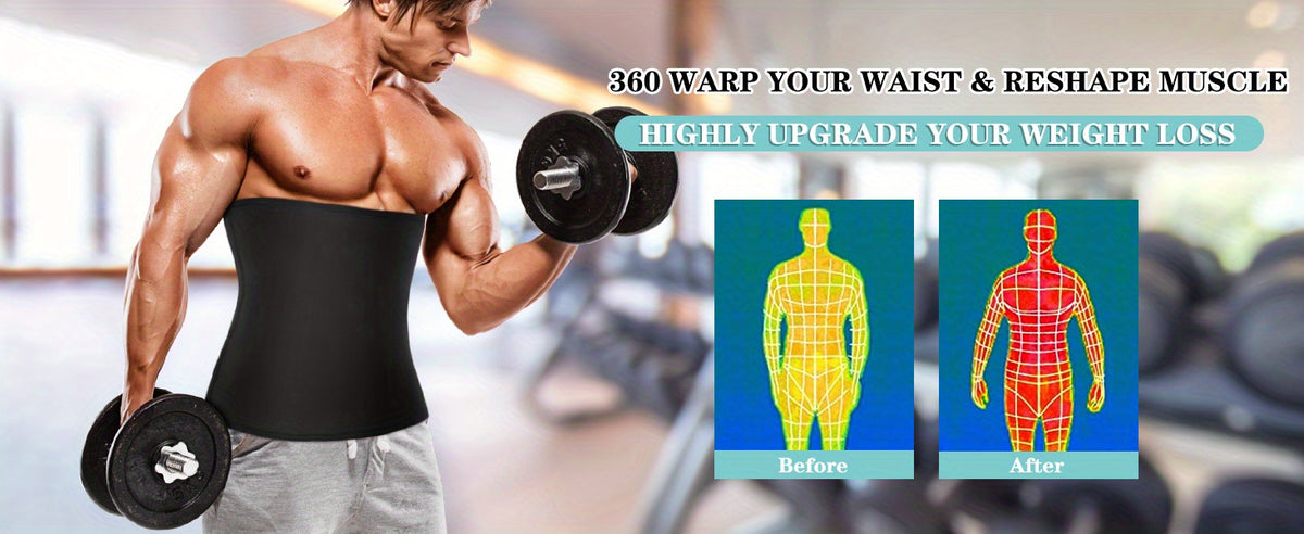Sports Waist Trainer for Men with Non-Neoprene Sauna Belt
