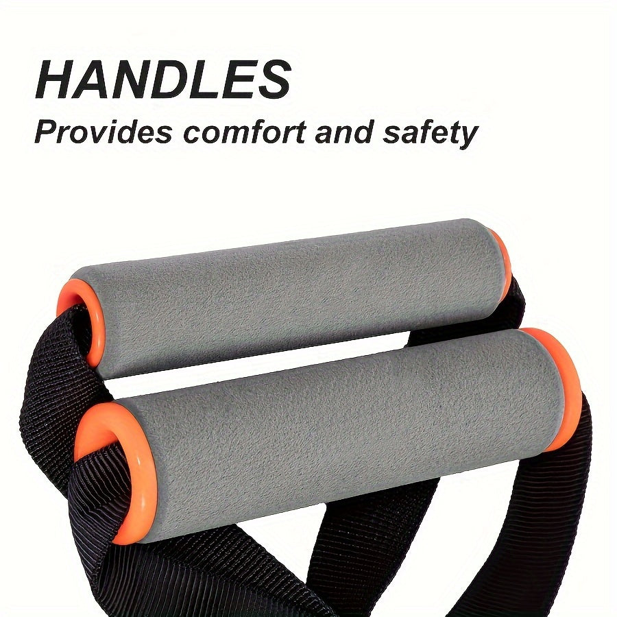 High Quality Latex Resistance Band With Big Handles And Door Anchor, Exercise Bands, Workout Bands, Suitable For Fitness Strength Training, Yoga, Pilates, Home Gym