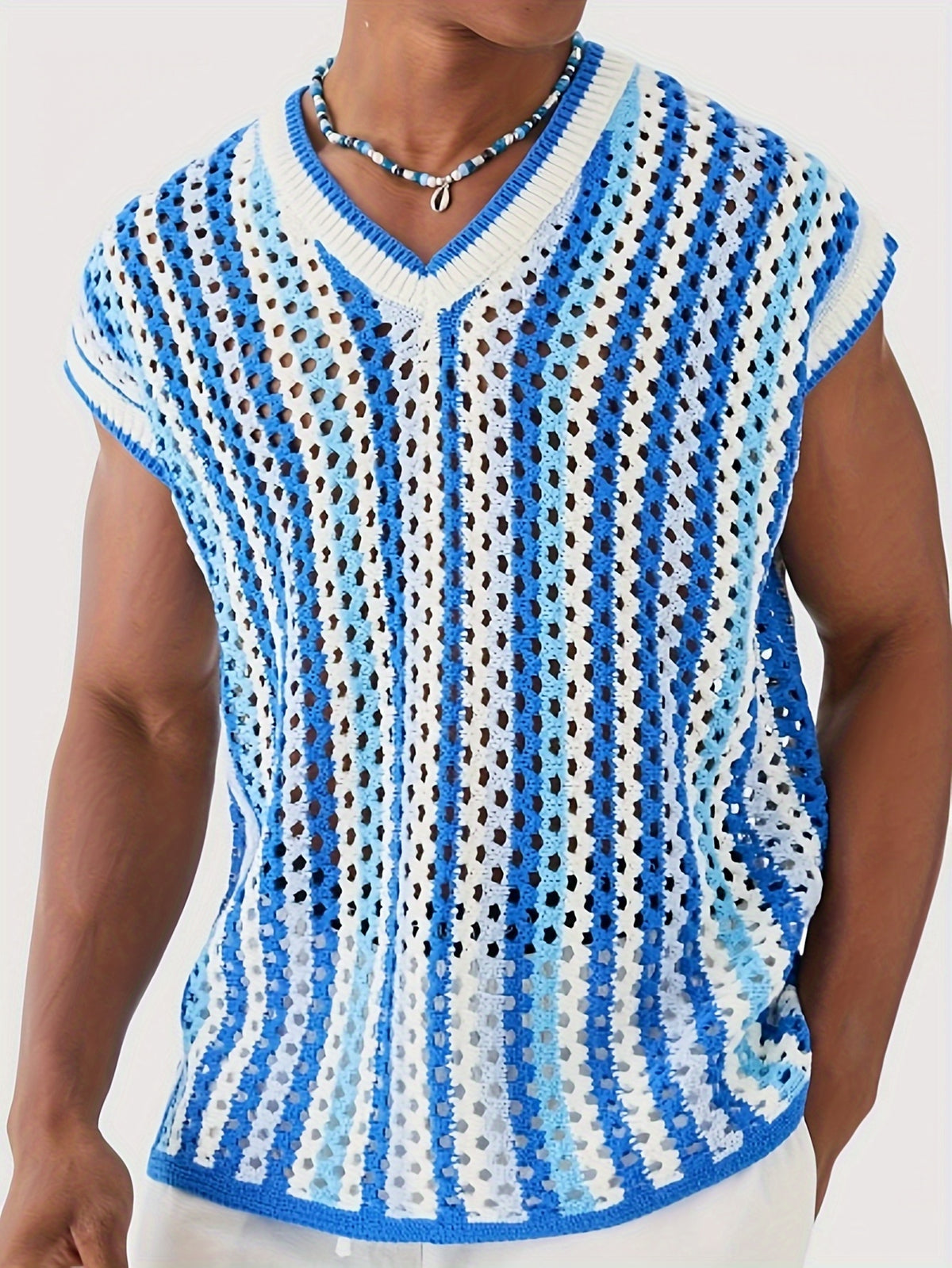 Openwork Crochet Vest