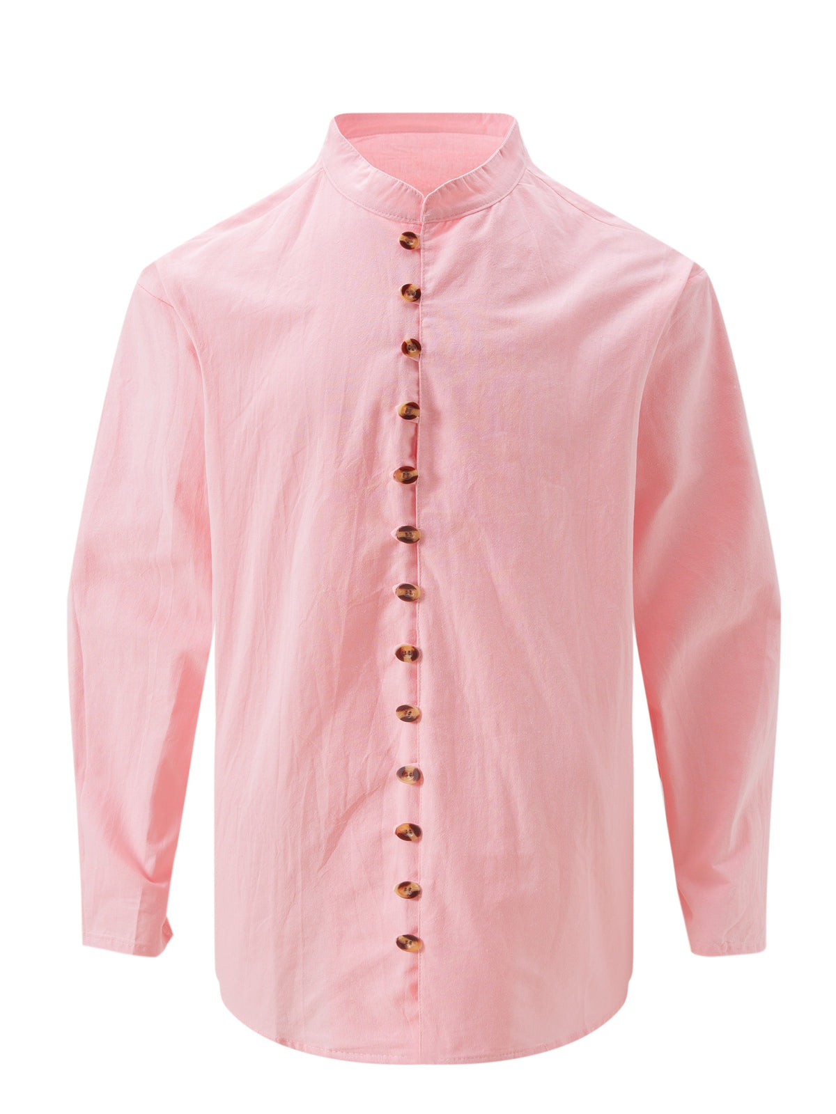 Retro Style Men's Casual Solid Long Sleeve Shirt, Men's Clothes For Spring Summer Autumn, Tops For Men