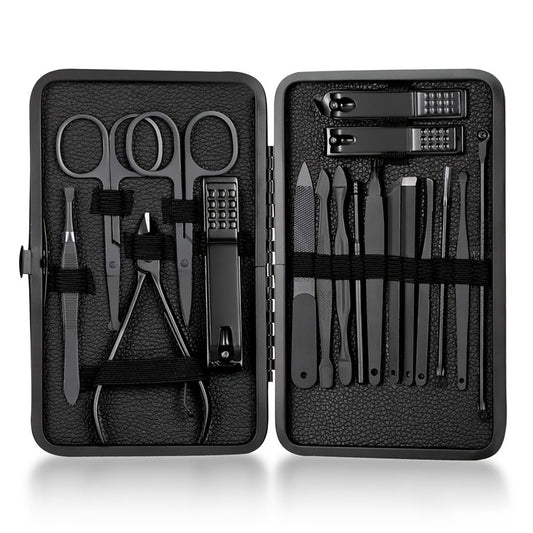 Professional Pedicure Nail Scissors Set - 7/10/12/16/18 Pcs Nail Care Tools, Nail Cutter Nail Clipper Nail Files With Portable Case For Men And Women