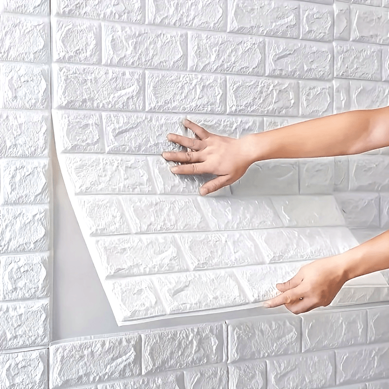 15pcs 3D Wall Stickers Wallpaper Foam Soft Tiles, Peel and Stick, Self-Adhesive, Simple Brick Pattern Wall Stickers, Easy to clean for, Backgrounds, Living room walls, Wall Decoration, Home Renovation, Decorative Tiles, Modern Wallpaper, Durable Material
