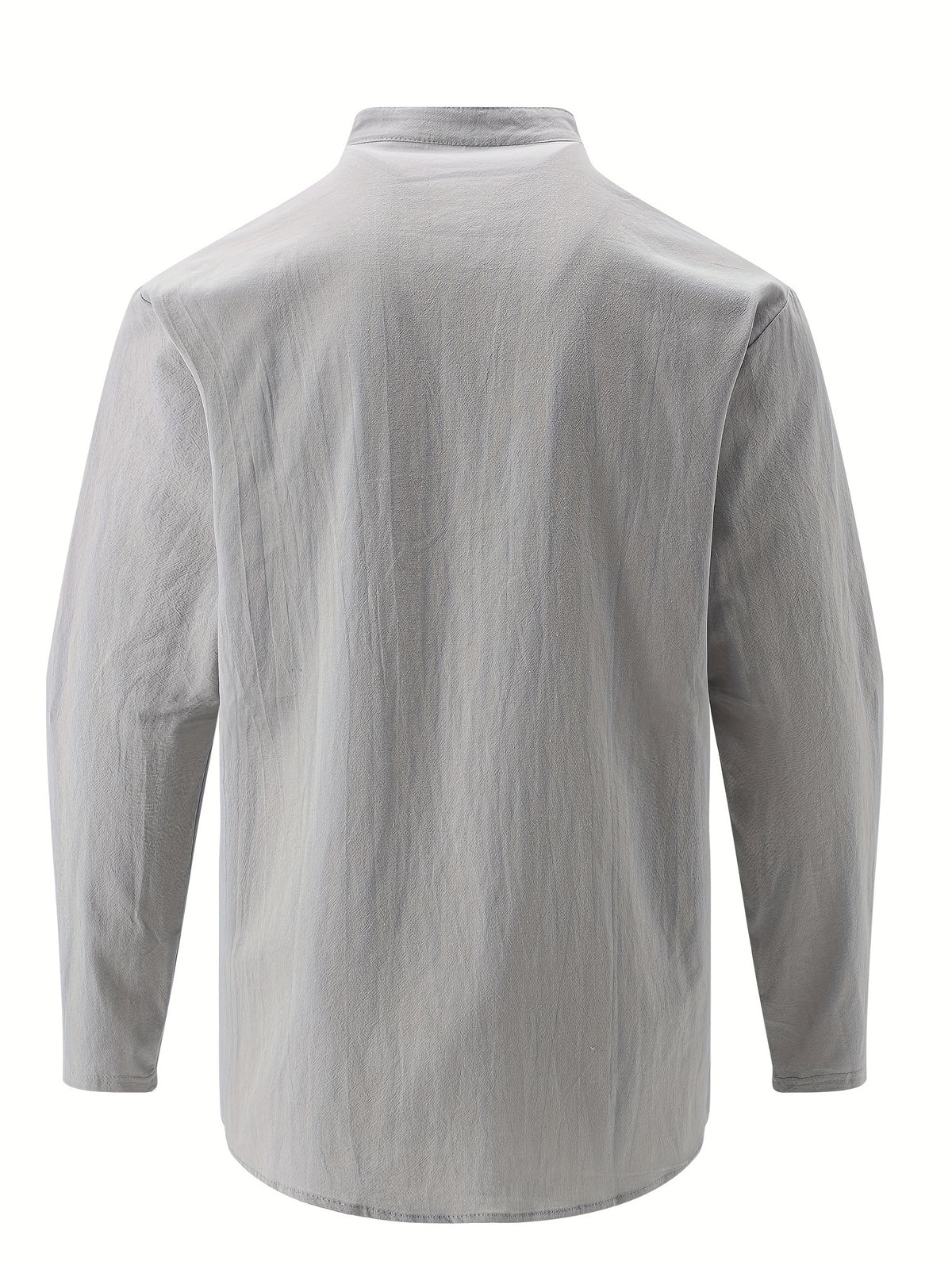 Retro Style Men's Casual Solid Long Sleeve Shirt, Men's Clothes For Spring Summer Autumn, Tops For Men