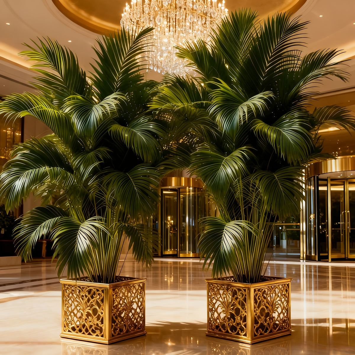53-Inch Artificial Palm Tree with Realistic Large canopy - Tall Outdoor/Indoor Fake Tree for home, Garden, Wedding & Holiday Decor - Low-Maintenance Durable Plastic Palm, No Pot/Planter Included