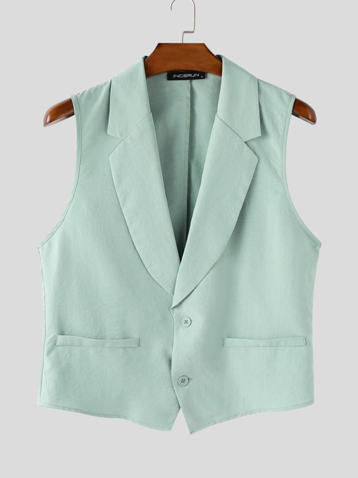 INCERUN Men A Set Sleeveless Vest Blazer with Pleated Trousers Pants Suit Party Outfits