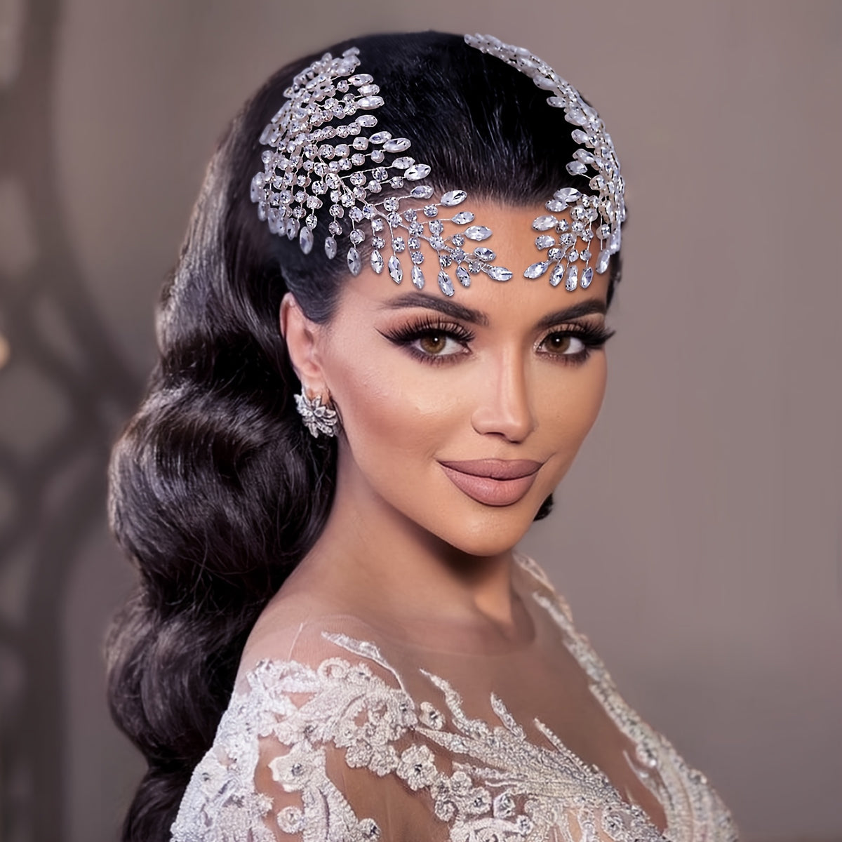 2pcs/set European and Korean Classic Design Hair Accessories with Synthetic Rhinestones Bridal Headwear Wedding Dressing Headwear Pageant Hair Accessories Handmade Ornaments for Women's Dance Party Sparkling Accessories HP441