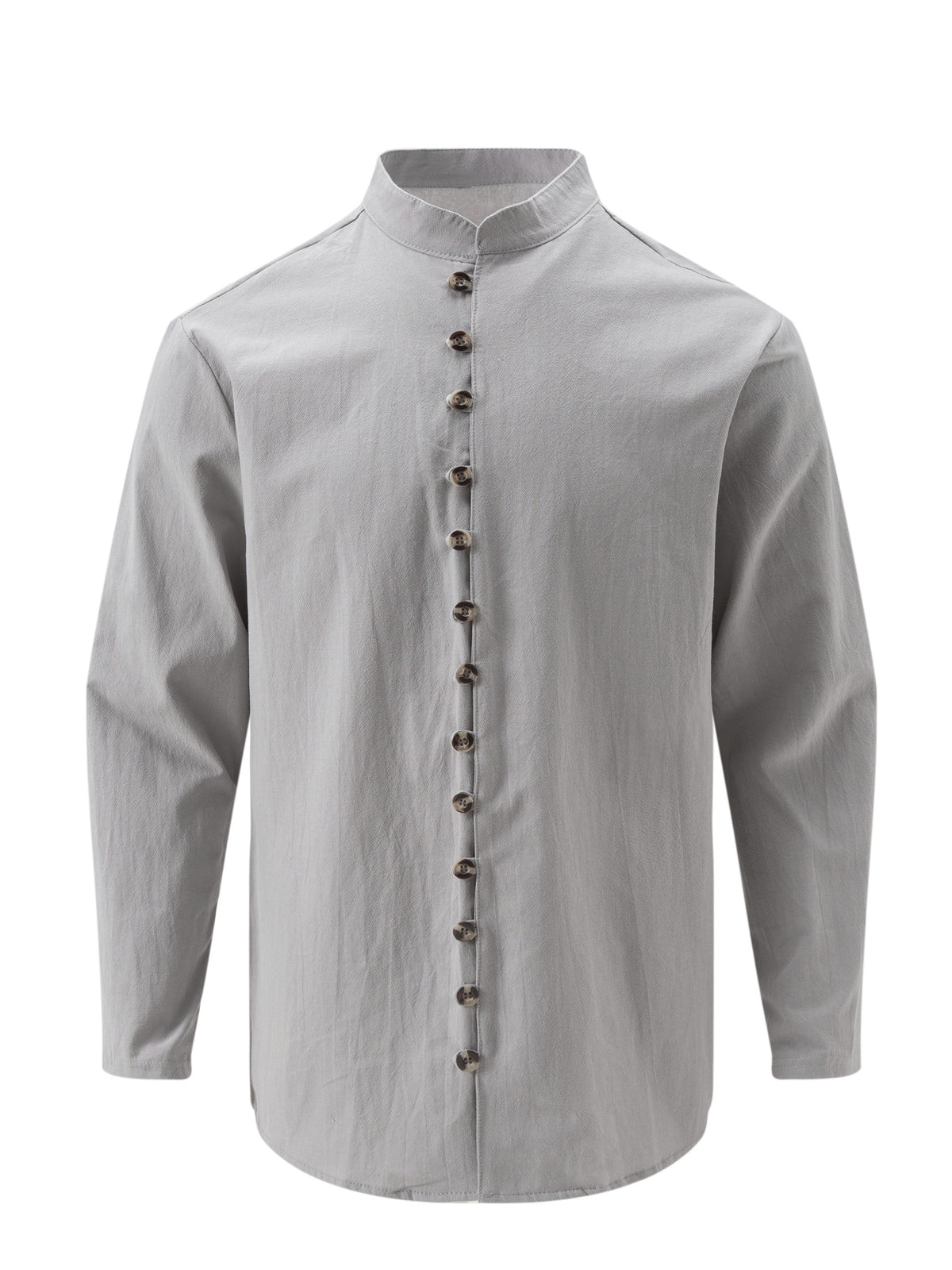 Retro Style Men's Casual Solid Long Sleeve Shirt, Men's Clothes For Spring Summer Autumn, Tops For Men