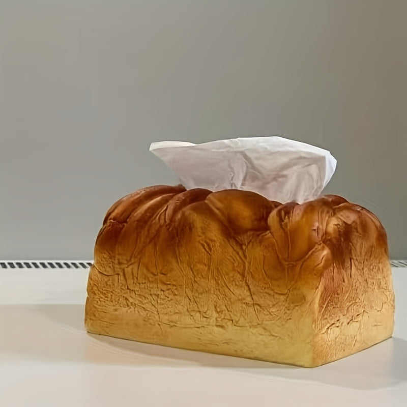 1pc Toasted bread tissue box, fun furniture storage decorations, suitable for living Room, kitchen, bedroom, a cute gift