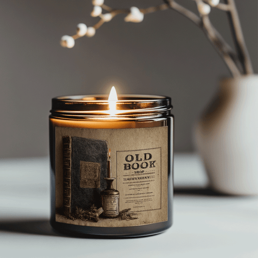 1pc Bookstore Day Vintage Old Book Design Candle - Soy Wax Literary Gift with Open Book & Candle Graphic - Long-Lasting (8-12 hrs) in Jar - Birthday, Christmas, Library Gifts for Writers, Book Lovers, Librarians - Reading Decor, Cozy Ambiance, Literaryth