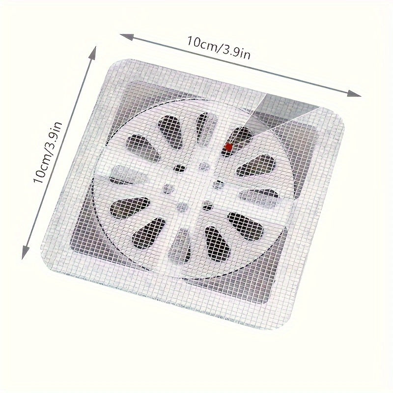 10pcs Self-Adhesive Hair Catcher Stickers for Shower, Kitchen Sink & Bathroom Drains - Anti-Clog, Floor Drain Covers, Plastic, No Electricity Needed, Shower Accessories