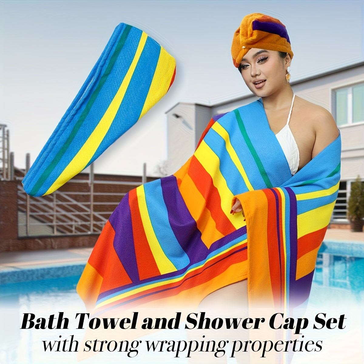 2pcs Microfiber Towel Set with Hair Wrap - Soft, Quick-Drying & Comfortable for Slim and Curvy Women, Secure Wrap Design, Wash Cloths