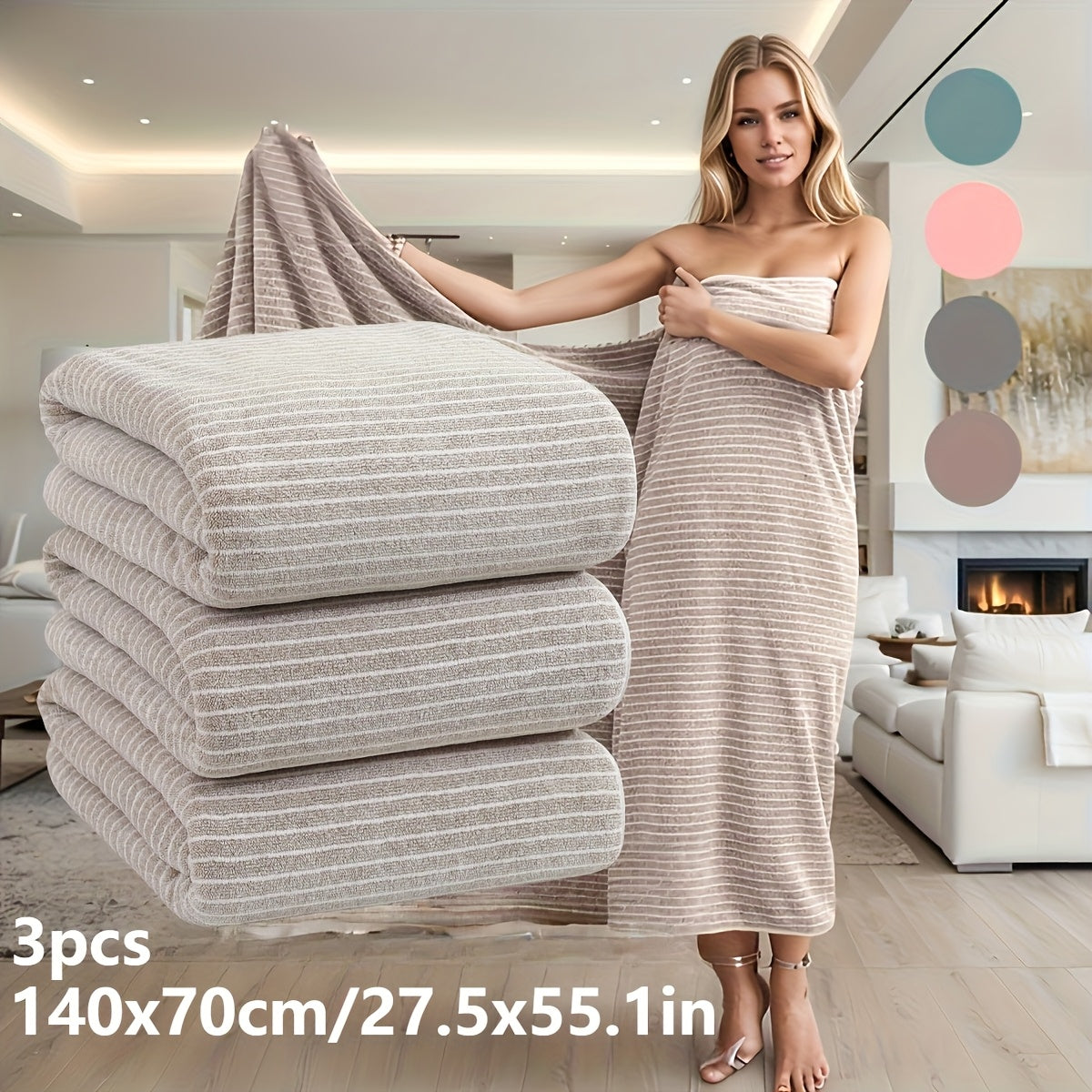 3pcs Extra Large Stars and Stripes Bath Towels, Super Absorbent Coral Fleece, Quick-Dry, Durable, Soft & Trendy for Home, Beach Outdoor Use - Ideal Holiday Gift, Good Quality Bath Towels, Soft Bath Towels, Lightweight Bath Towels, High Quality Bath Towel