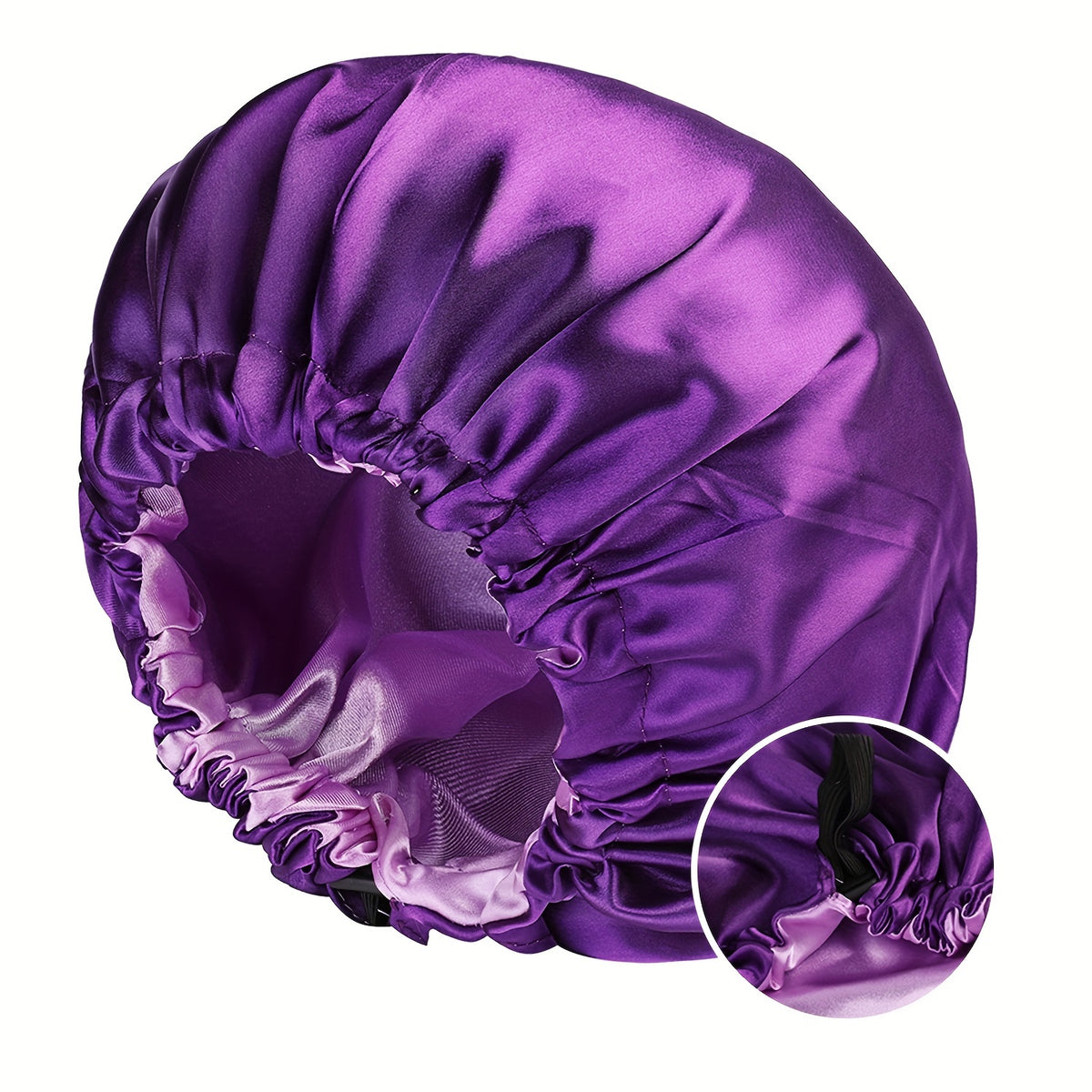 [Satin Sleep Bonnet] Double Layer Satin Bonnet For Sleeping - Adjustable Bonnet For Curly Hair - Large Satin Lined Sleep Cap For Women