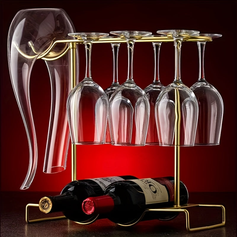 Red Wine Rack Ornament Home Display Stand Red Wine Glass Hanging Shelf Goblet Integrated Set Light Luxury High-end