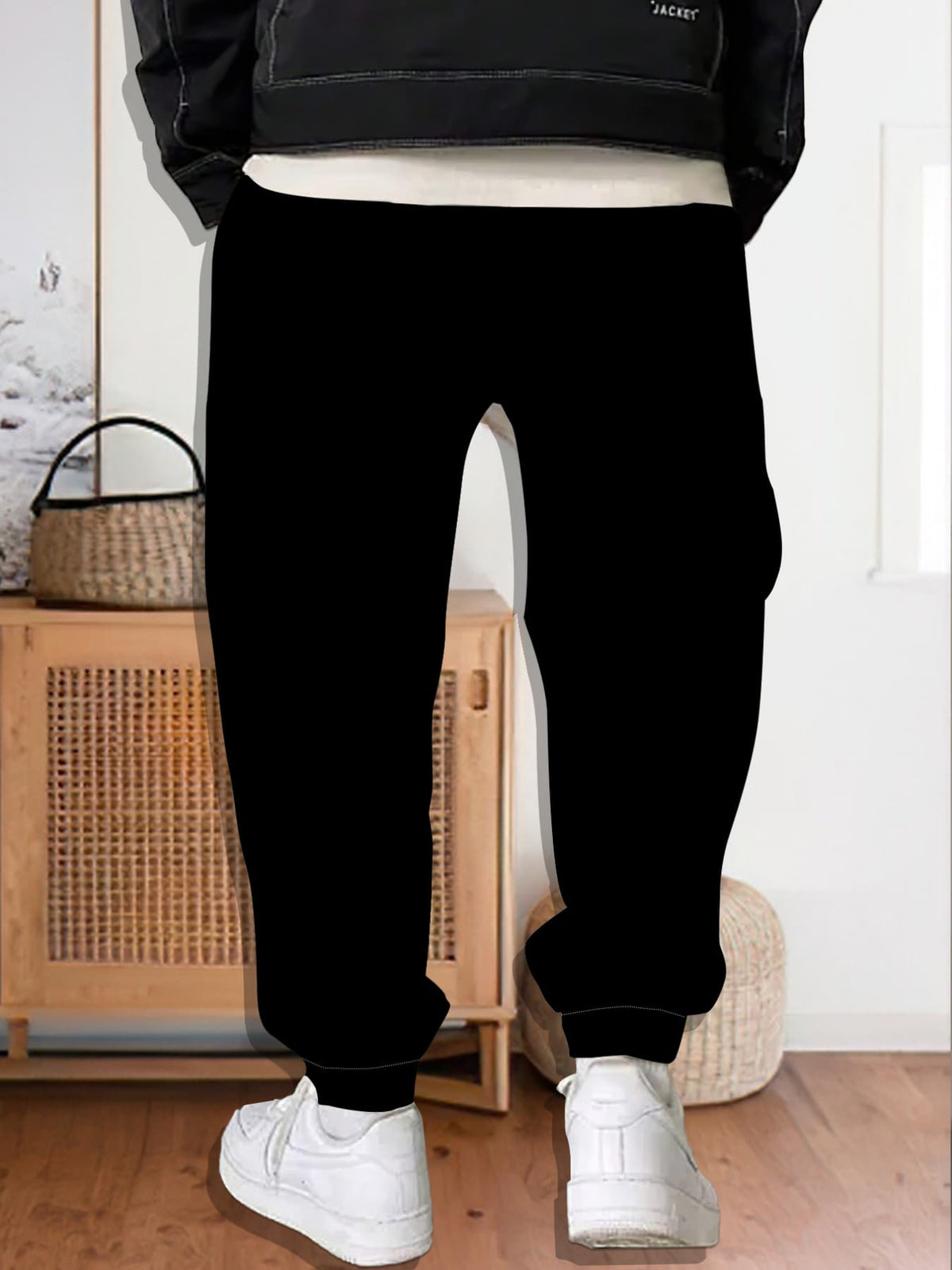 Men's Fashionable Geometric Ethnic Totem Print Drawstring Casual Pants,