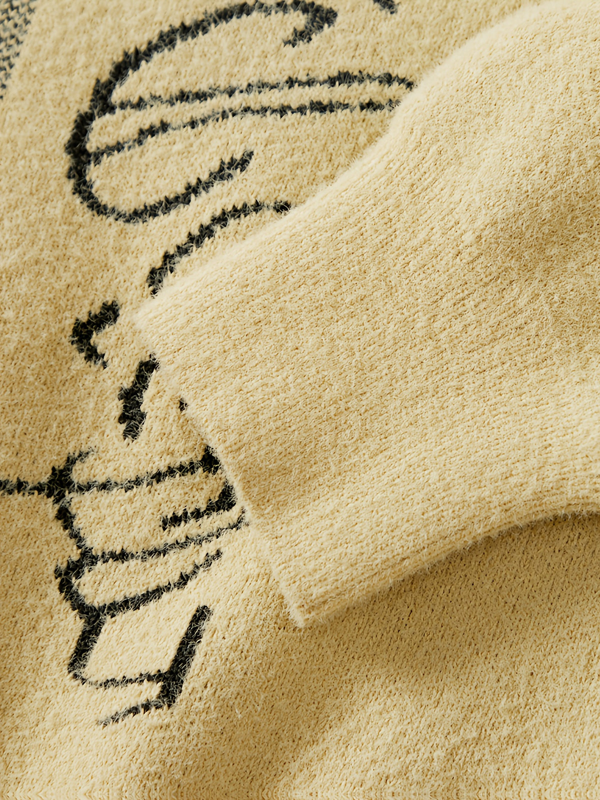 Men'S Beige Knit Sweater - Thermal Pullover Sweater for Fall/Winter, Slim Fit Sweater for Outdoor Activities, Hiking, Parties - Cold Weather Layering Essential for Men & Teens (Adults/Couples), Winter Clothing, Geometric Pattern, Warm Fabric, Casual Knit