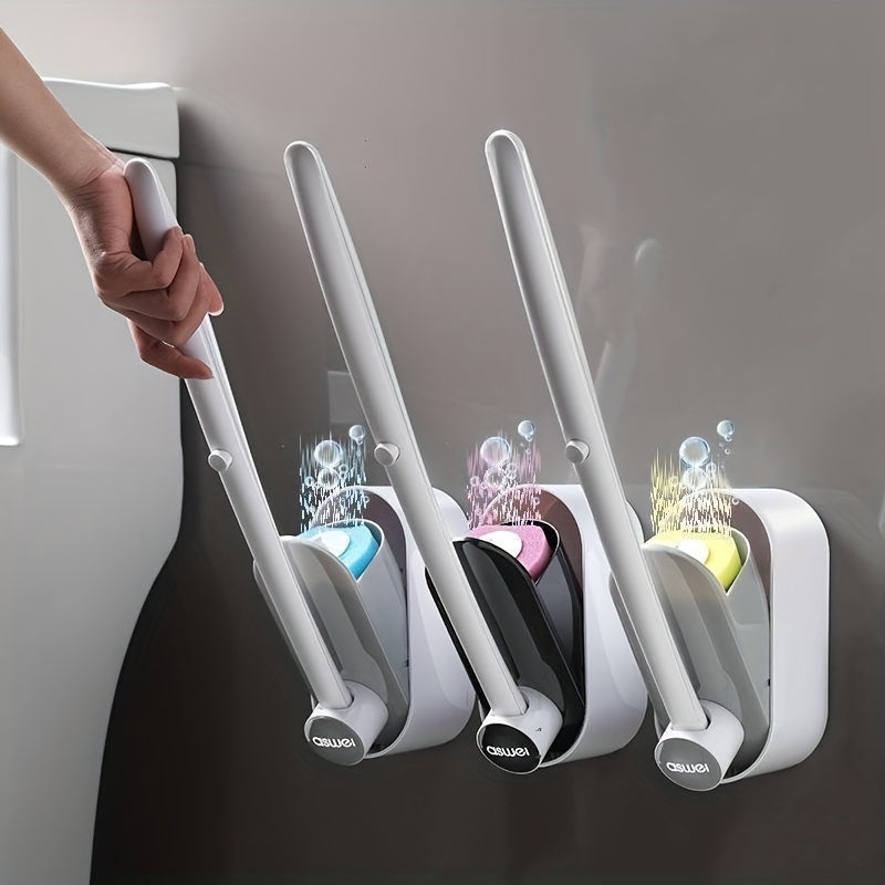1 set with 32 brush heads, or only 48 accessory brush heads, bathroom accessories, use this to clean your bathroom, wall mounted with fragrant brush heads, powerful cleaning toilet brush set