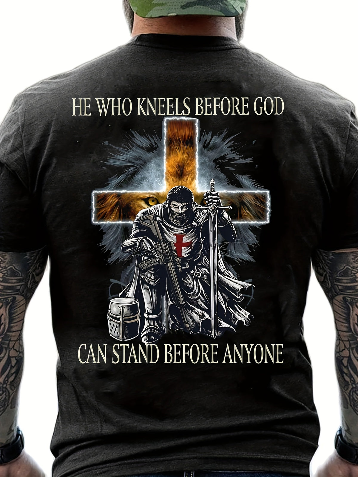 'Until I Said Amen' God Jesus Print T Shirt, Tees For Men, Casual Short Sleeve Tshirt For Summer Spring Fall, Tops As Gifts