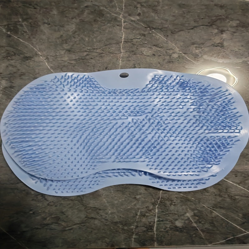 2pcs Non-Slip Shower Mats with Textured Surface - Light Blue, Durable Plastic, Easy to Clean, Perfect for Bathrooms, Bathroom Mats