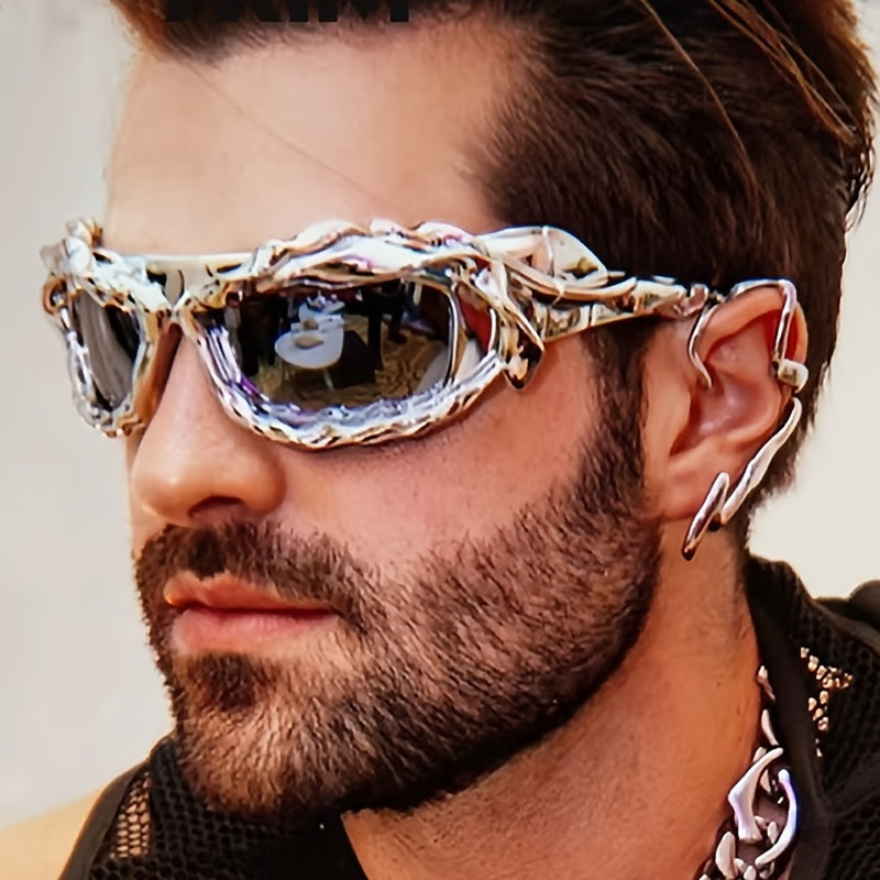 Y2K Hip-Hop Fashion Glasses 2025 New Versatile Party Decorative Glasses for Men and Women