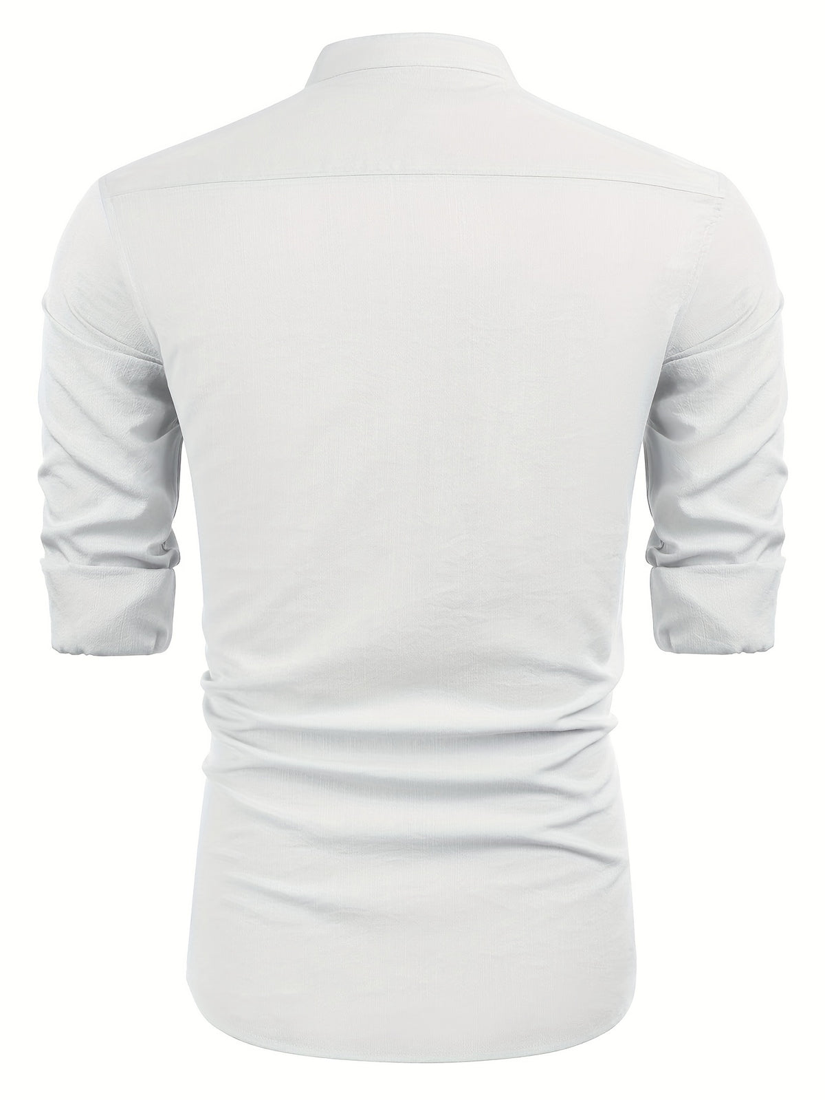 Men's Linen Blend Retro Henley Shirt Long Sleeve T-shirt Tee, Casual Comfy Shirts For Men Spring Summer Autumn, Men's Clothing Tops For Beach Yoga