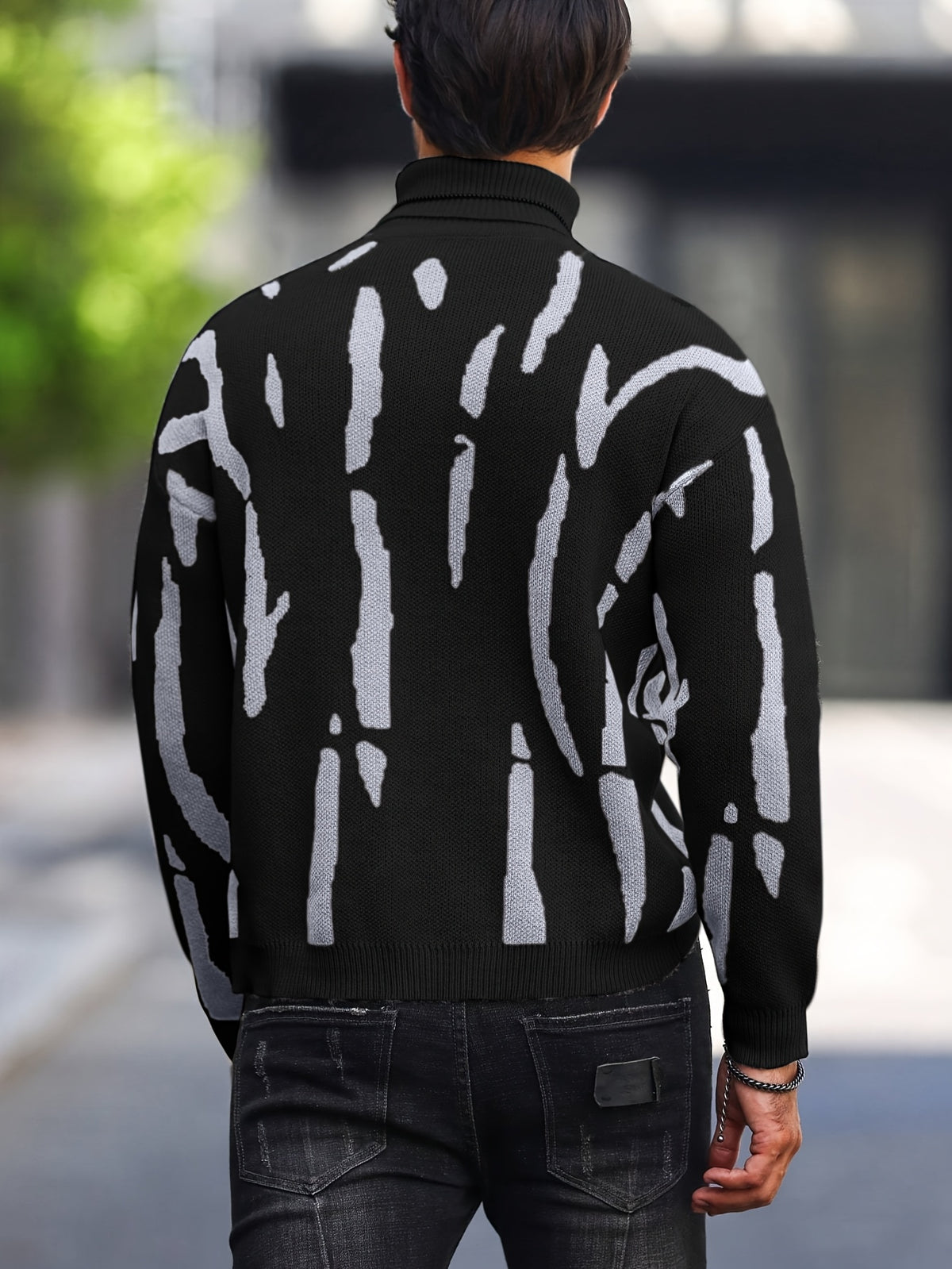 Men's Sweater Beige/Brown - Knit Sweater for Fall/Winter, Office & Party Events - Regular Fit Pullover Sweater for Everyday & Formal Outfits, Casual Wear, Stylish Knitwear, Warm Material, Long Sleeve Top, Fashion Enthusiasts