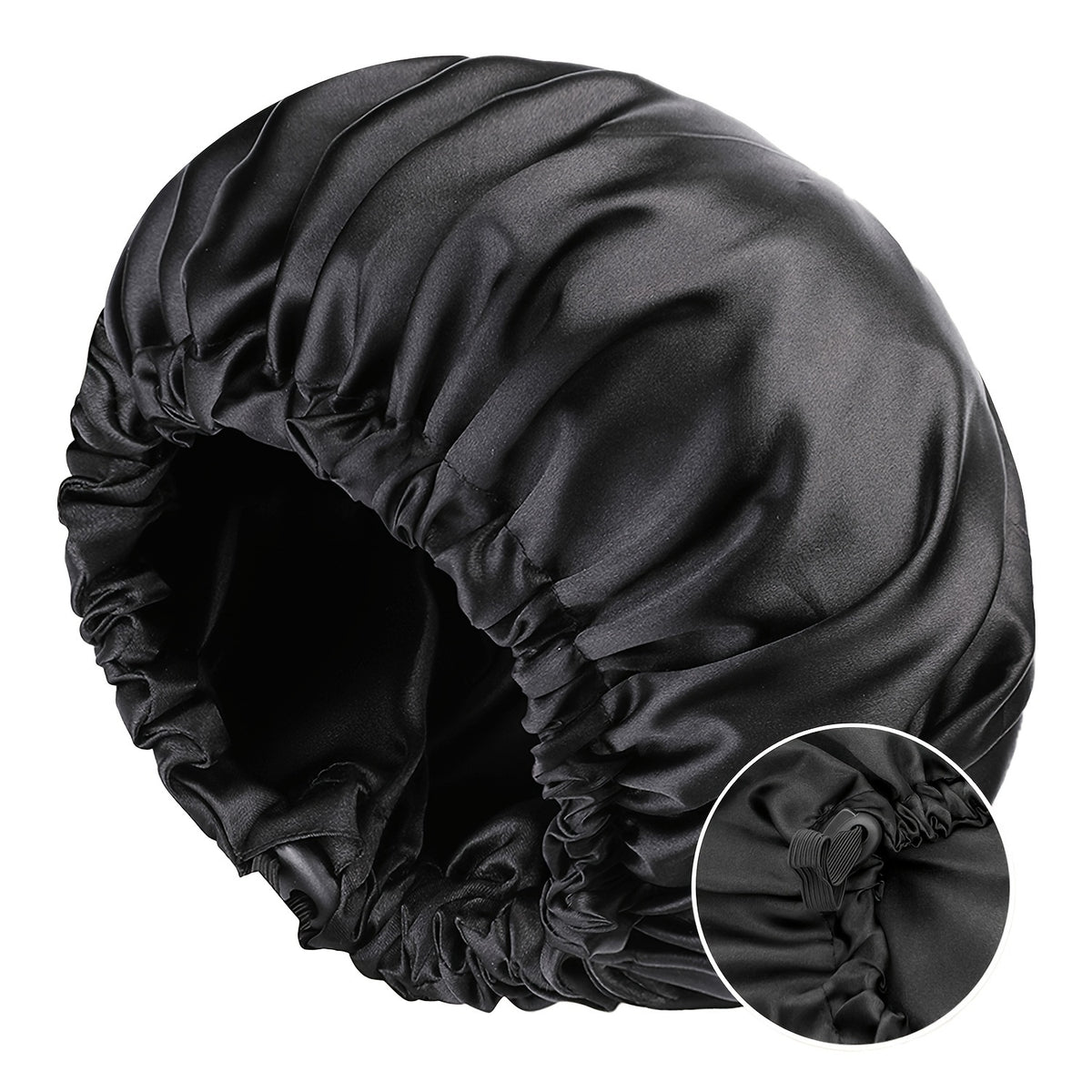 [Satin Sleep Bonnet] Double Layer Satin Bonnet For Sleeping - Adjustable Bonnet For Curly Hair - Large Satin Lined Sleep Cap For Women