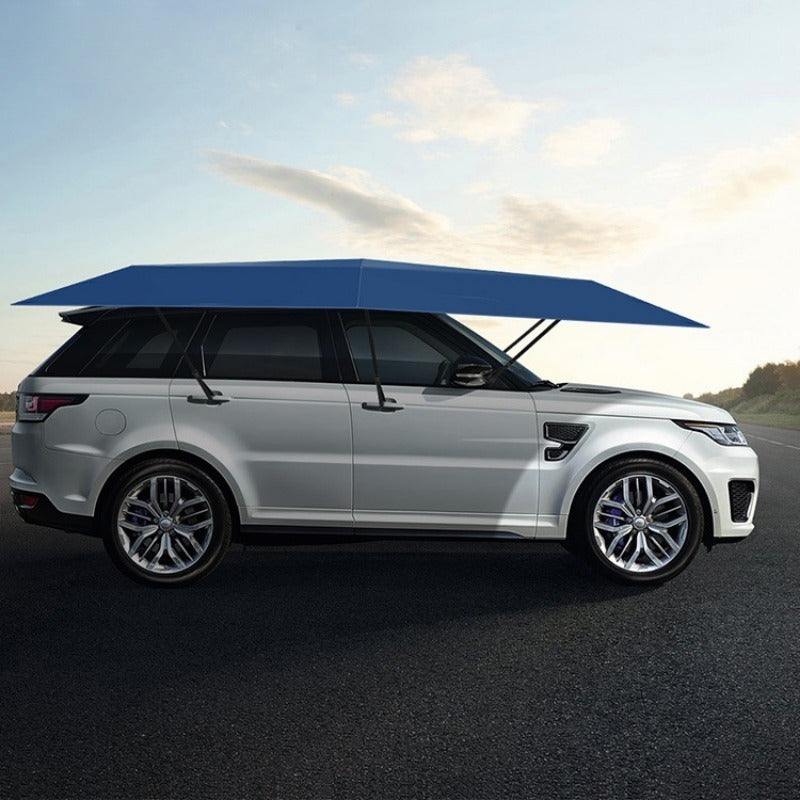 Semi-Automatic Car Roof Cover - Durable Fiberglass Material, Waterproof & Windproof, Warm and Rain-Resistant, Multi-Use Sunshade for All Vehicle Models, Fishing Umbrella