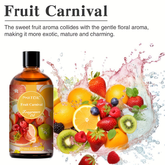 A Set of Three Essential Oils, 3.38 Ounces Each, with a Total Volume of 300Ml - Coconut Vanilla, Fruit Fiesta, Champagne Grape, And Rose.