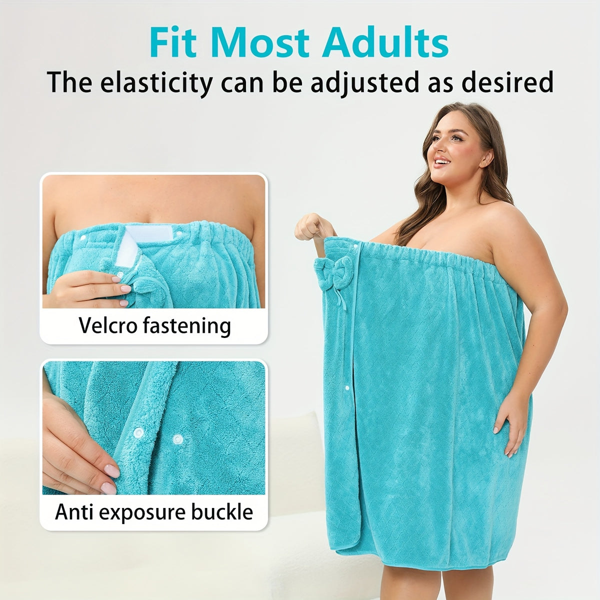 2pcs Set 81*220cm/81*170cm 350gsm Suitable for S-XXXXL Adjustable Extra Large Bathrobe + Hair Dryer Cap European Style Candy Color Thickened Bathrobe Suitable for Home Travel Sauna Spa 31.89*86.61in/31.89*66.92in, Wash Cloths, Bath Towels, Towel, Wash Cl