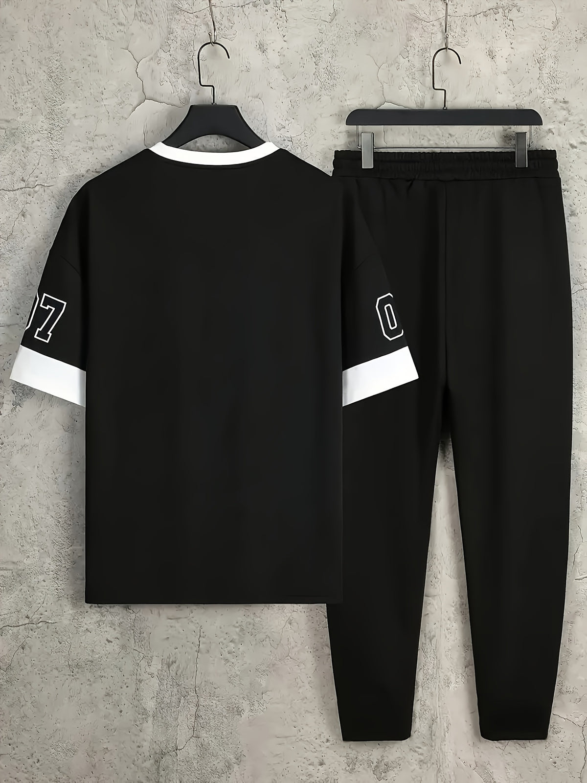Sham Shui 3D Digital Print Long Pants and Short Sleeve Set
