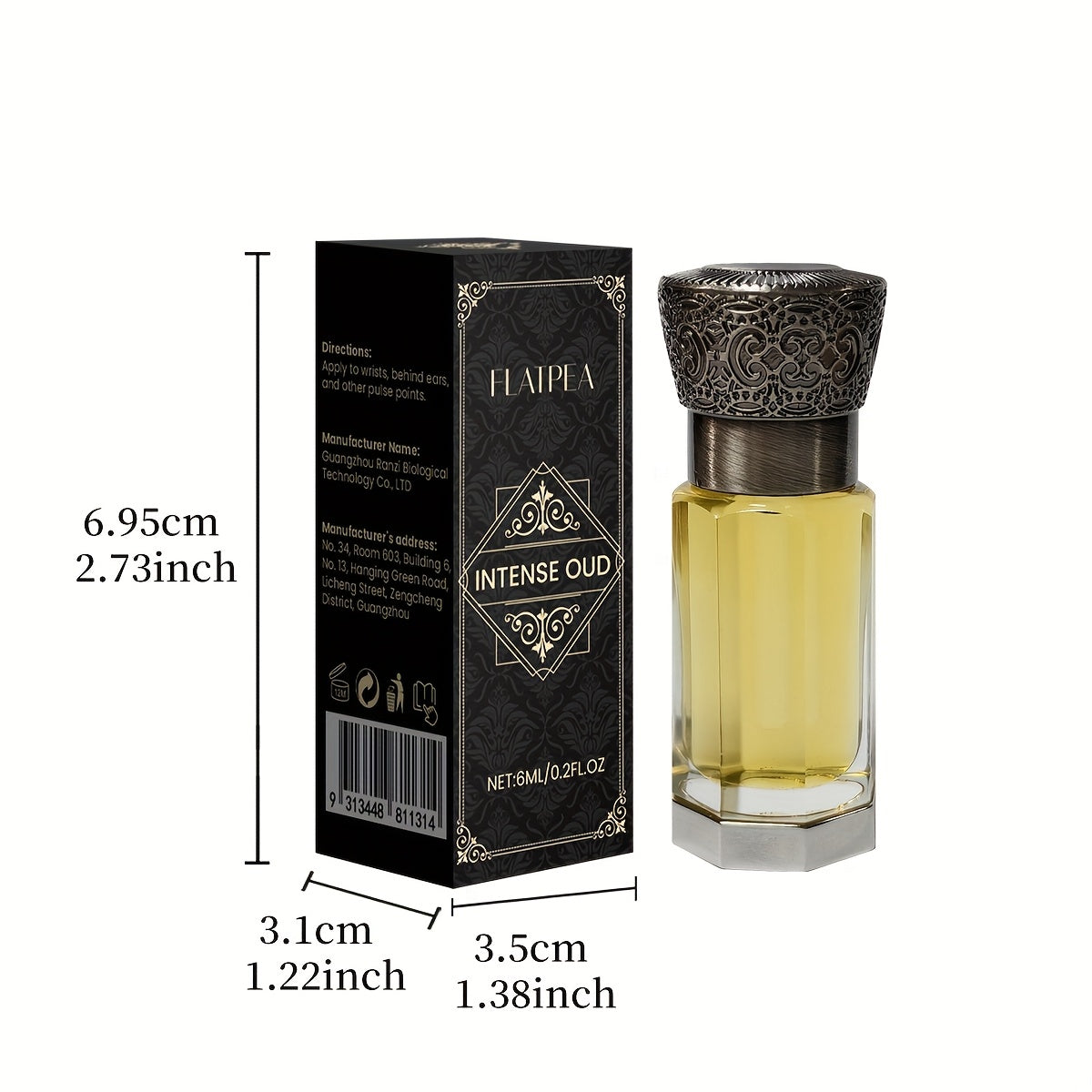 Arabian Men's Perfume Oil, Dubai Luxury Men's Fragrance, Sandalwood & Musk Scented Pure Perfume Oil, Rose & Musk Notes, 12-Hour Long-Lasting, Travel-Friendly 6ml, Perfect for Dates, Daily Use, and Ideal Holiday Gift, Men's Fragrance Oil, Date Night