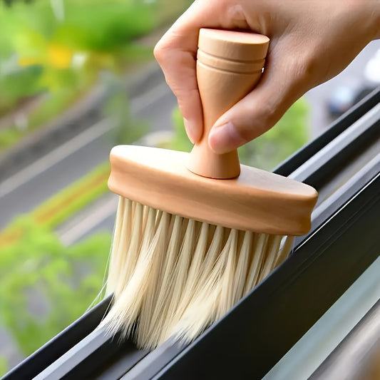 Multi-Functional Slit Cleaning Brush with Ergonomic Handle - No Power Needed, Durable Plastic Bristles for Windows, Kitchens, Bathrooms & More | Ideal for Home & Hotel Use, Bathroom Cleaning Tool, Sleek Design, Sturdy Construction, Window Cleaning Tool T
