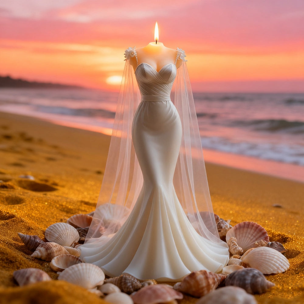 Elegant Silicone Wedding Candle Mold - Reusable Flexible Mold for Pillar, Votive Candles, Resin, Soap with Easy Release, Perfect for Bridal Gifts