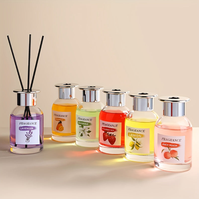 100ml Flameless Diffuser, High-End Design with 6 Unique Scents - Powerful Home & Office Deodorizer for Long Lasting Fragrance in 30+ Scenarios,  Stylish Diffuser, Premium Fragrance Oil, Glass Diffuser, Scent Diffuser, Wellness Enthusiasts, Gift Shoppers